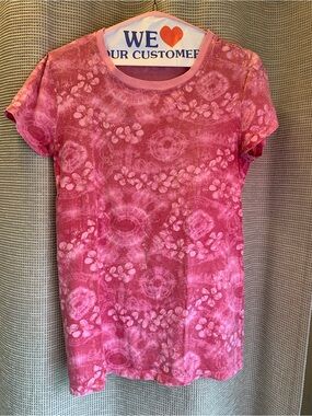Allen Allen Pink Tie-Dye Short Sleeve Tee Dress for Girls